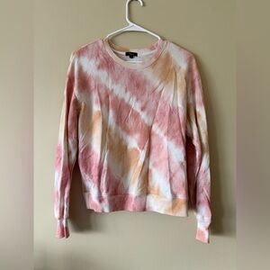 RAILS Ramona Tie-Dye Sweatshirt Pink Orange Medium super soft cotton modal blend